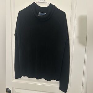 SIZE S Karen Scott black turtle neck cowl scoop